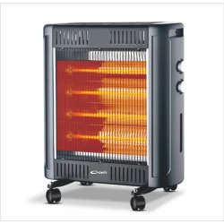 Conti Halogen Electric Space Heater Black 1500W Portable Room Heater with 3 Heat Settings and Overheat Protection, Ideal for Small to Medium Rooms, 120V, ETL Certified